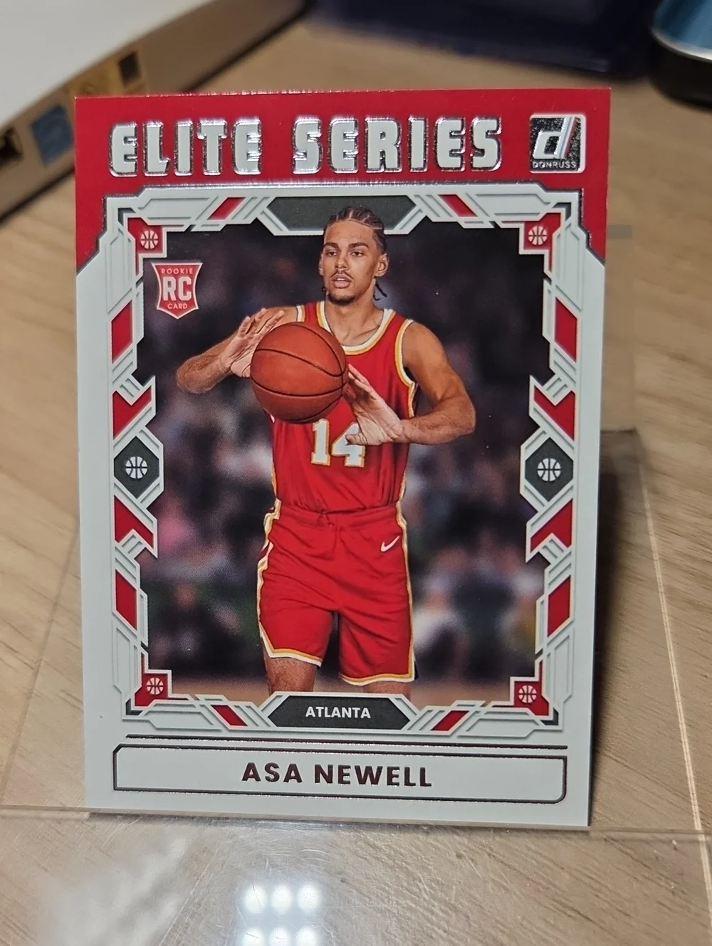 2026 Panini Elite Series Asa Newell Basketball Trading Card - Red, White